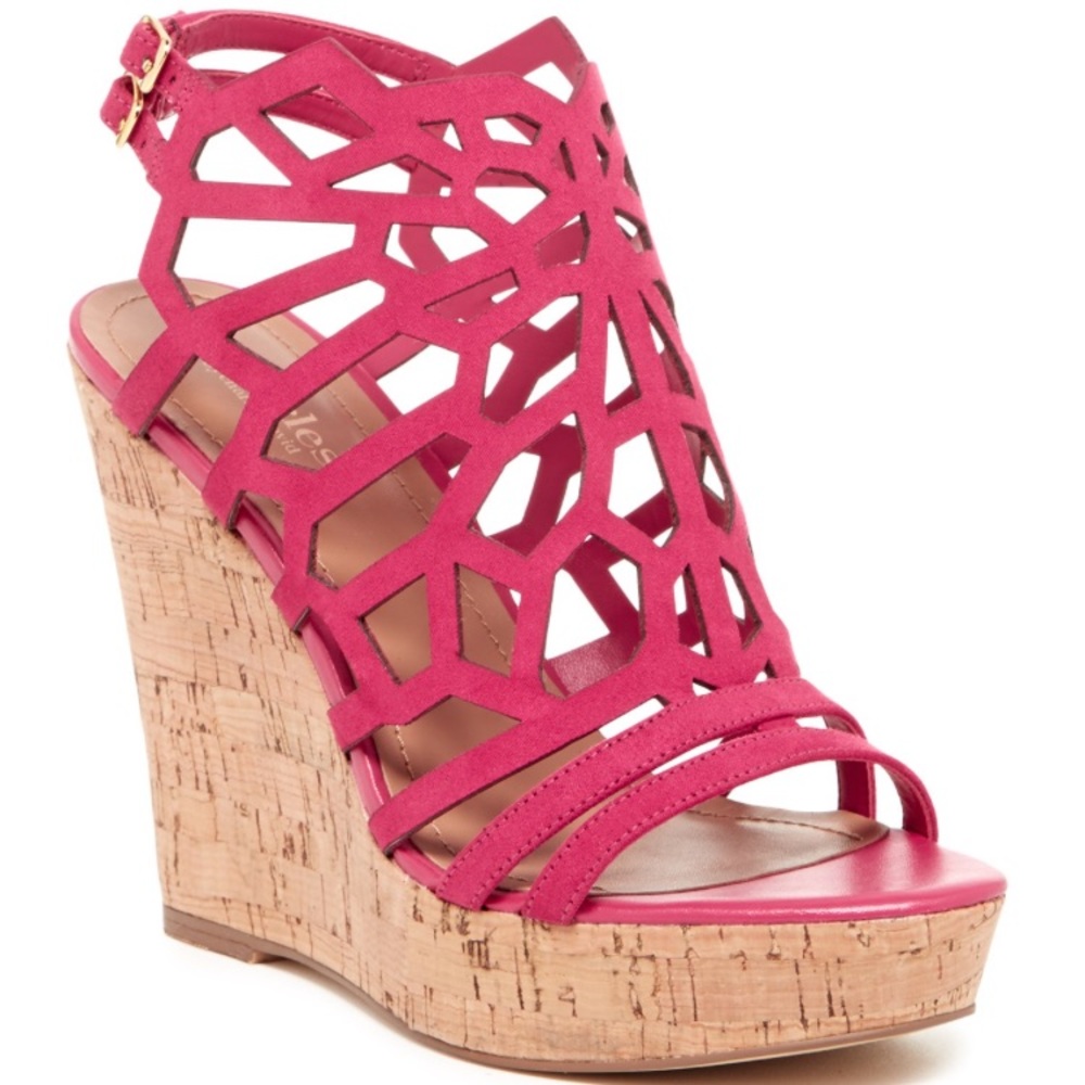 Pink Wedge Sandal by Charles David